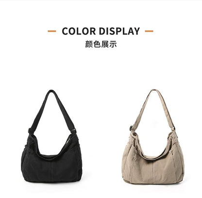 Canvas Plain Crossbody Bag