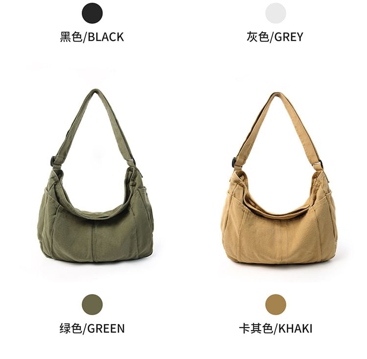 Canvas Plain Crossbody Bag