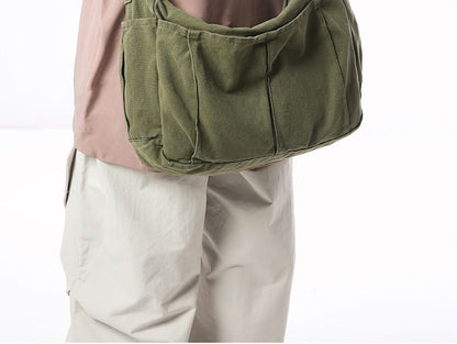Canvas Plain Crossbody Bag