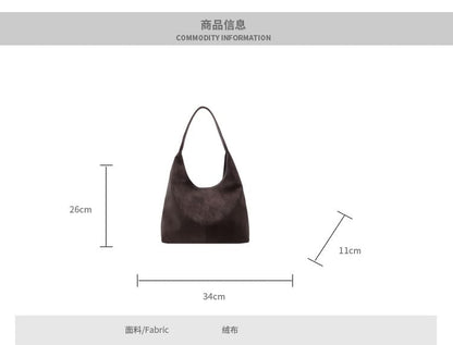 Set: Faux Leather Shoulder Bag + Pouch