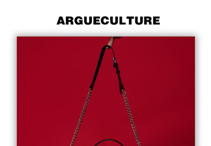 Faux-Leather Embossed Shoulder Bag