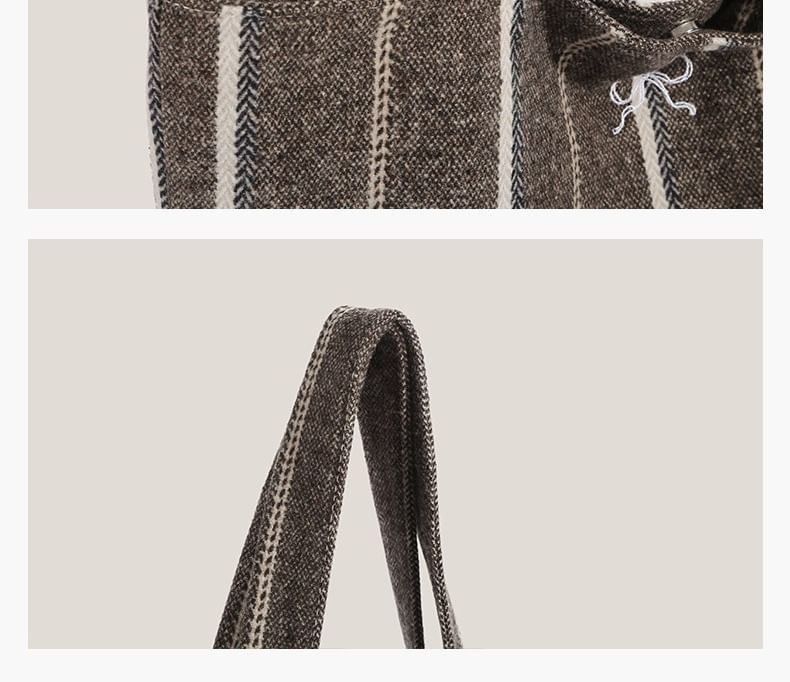 Striped Canvas Tote Bag