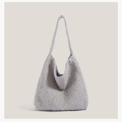 Plain Fleece Tote Bag