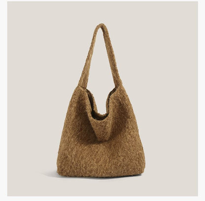 Plain Fleece Tote Bag