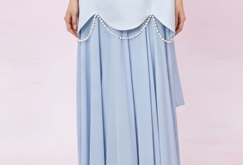 Halter Neck Plain Maxi Sheath Evening Gown