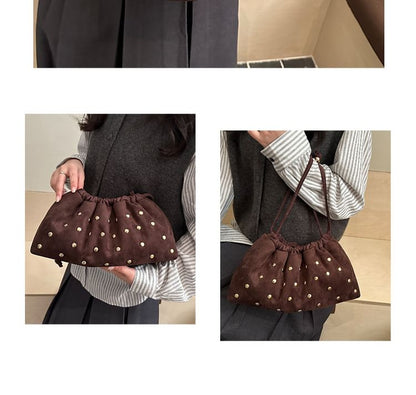 Studded Drawstring Clutch