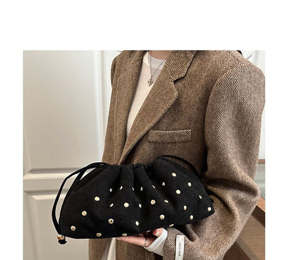 Studded Drawstring Clutch