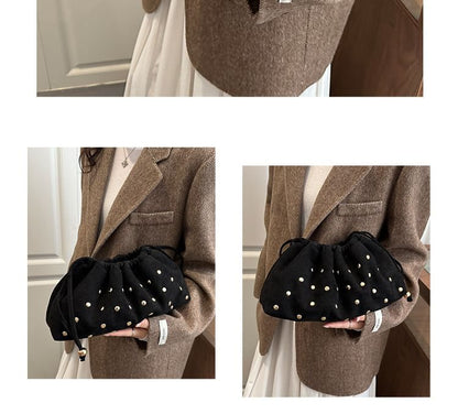 Studded Drawstring Clutch