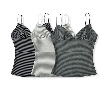 Striped Sleeveless Crop Cami