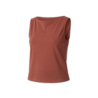Boatneck Solid Slim-Fit Tank