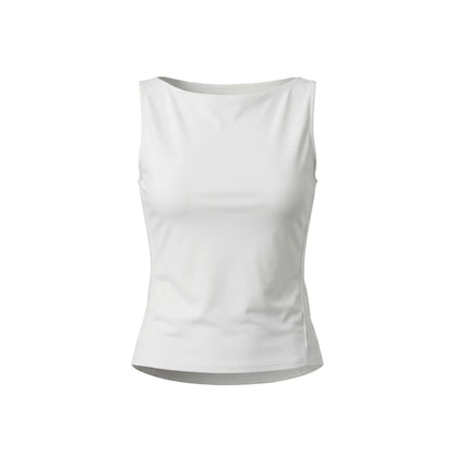 Boatneck Solid Slim-Fit Tank