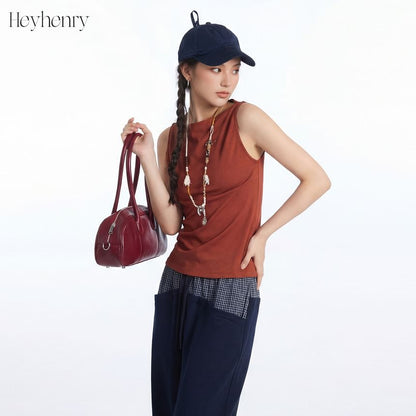 Boatneck Solid Slim-Fit Tank