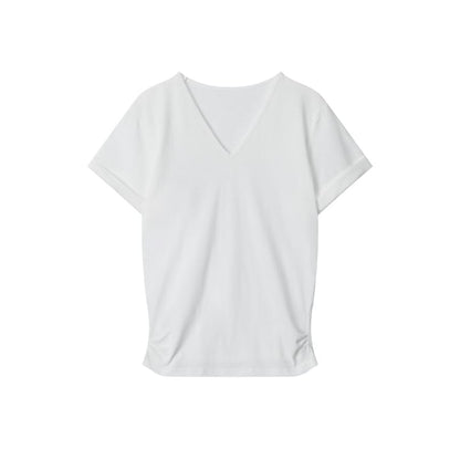 Loose-Fit V-Neck Solid Short-Sleeve Tee