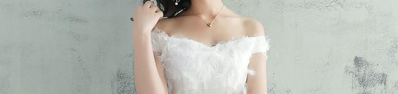 Off-Shoulder Plain Feather Accent A-Line Evening Gown