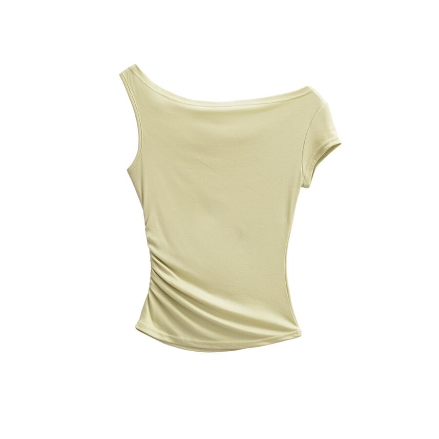 Cowl Neck Mock Two Piece Ruched Lace Top
