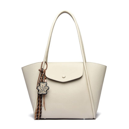 Flap Faux Leather Tote Bag