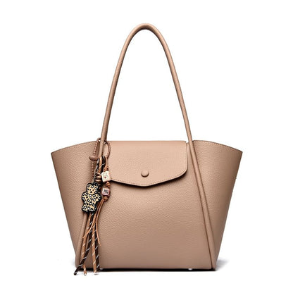 Flap Faux Leather Tote Bag