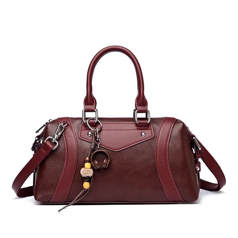 Panel Faux Leather Carryall