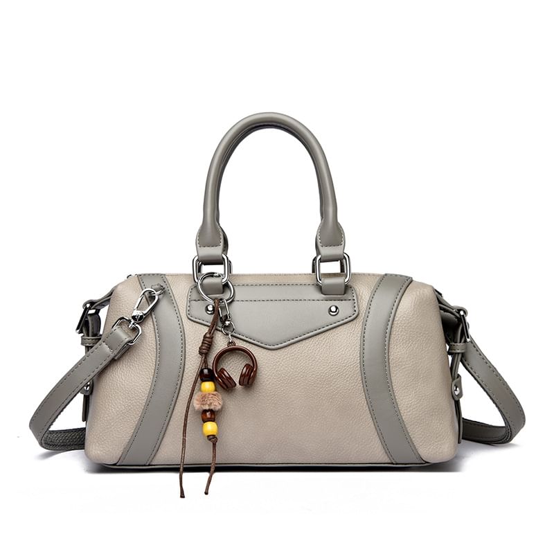 Panel Faux Leather Carryall