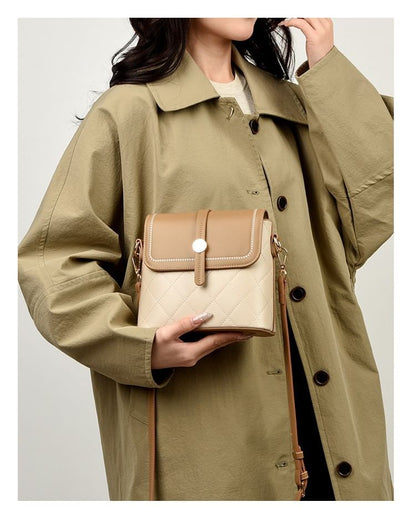 Quilted Flap Panel Crossbody Bag