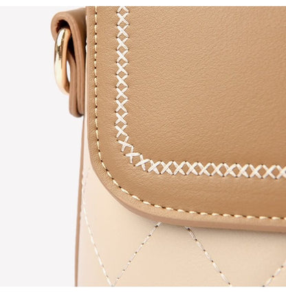 Quilted Flap Panel Crossbody Bag