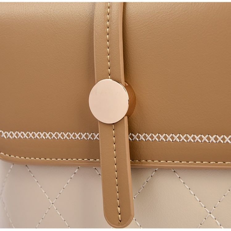 Quilted Flap Panel Crossbody Bag