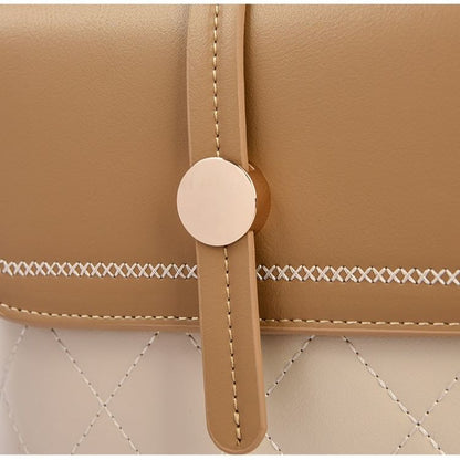 Quilted Flap Panel Crossbody Bag