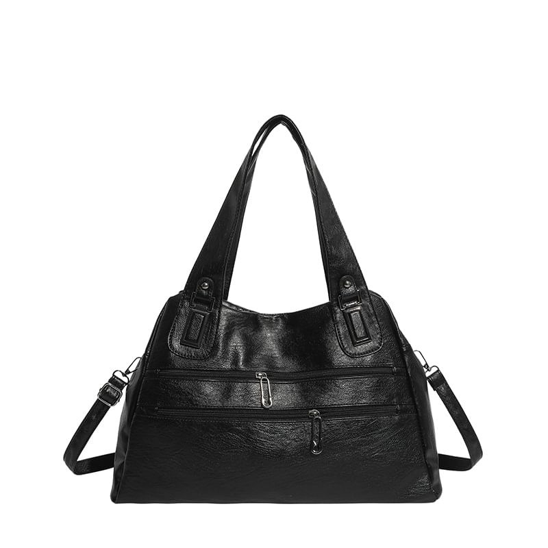 Zip Panel Crossbody Tote Bag