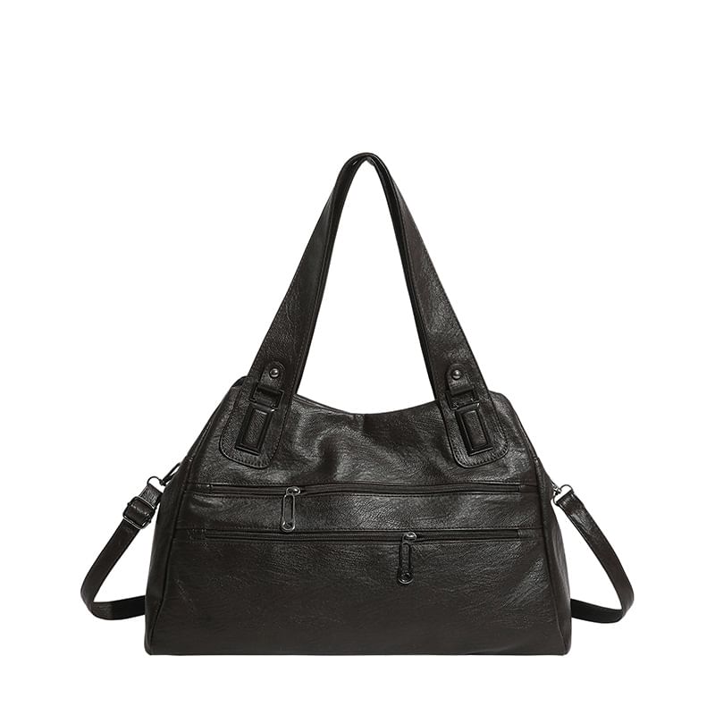 Zip Panel Crossbody Tote Bag