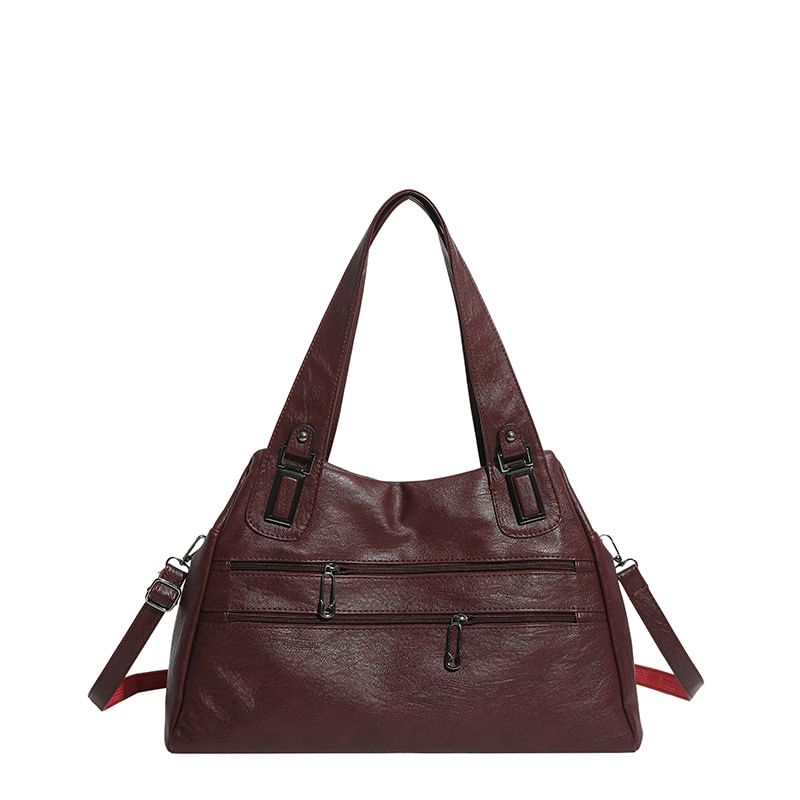 Zip Panel Crossbody Tote Bag