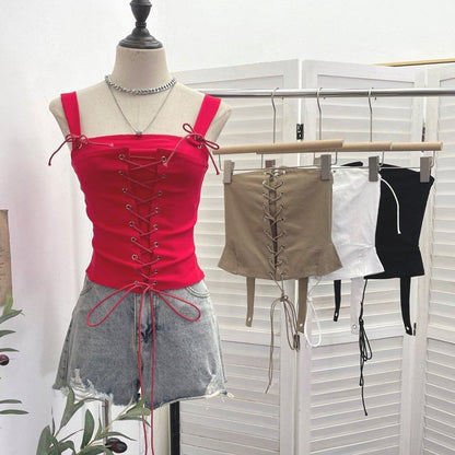 Simple Lace Up Camisole Top