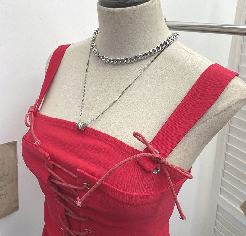 Simple Lace Up Camisole Top