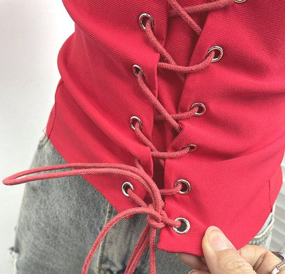 Simple Lace Up Camisole Top