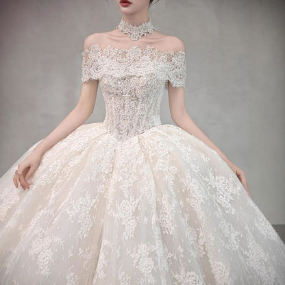 Strapless Sequin Lace Wedding Ball Gown (Various Designs)