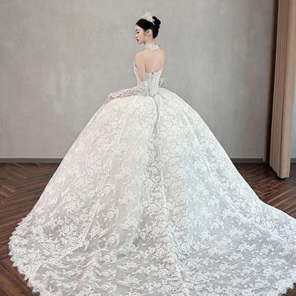 Strapless Sequin Lace Wedding Ball Gown (Various Designs)