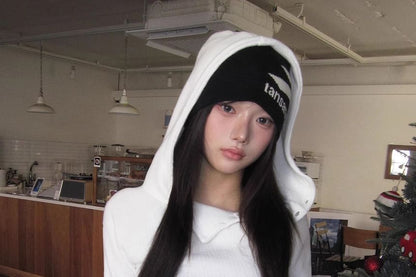 Asymmetrical Buttoned Hoodie