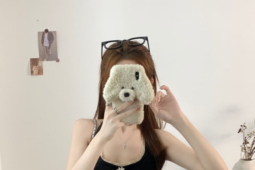 Lace Edge Plain Tank Top