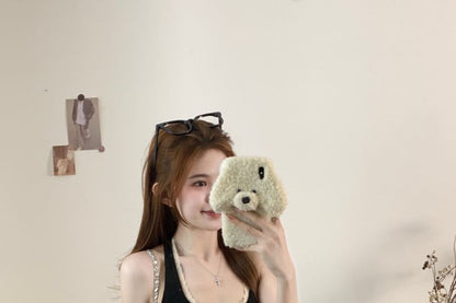 Lace Edge Plain Tank Top