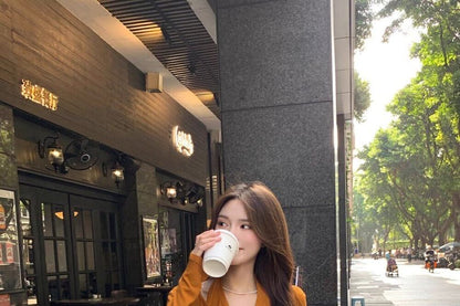 Set: Halter-Neck Plain Top + Open Front Cardigan