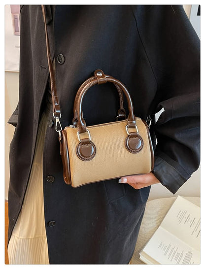 Panel Crossbody Boston Bag