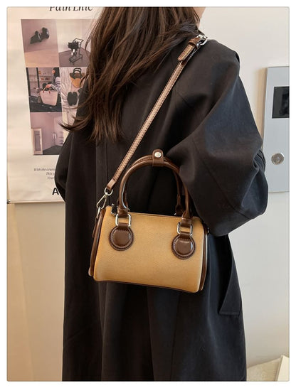 Panel Crossbody Boston Bag