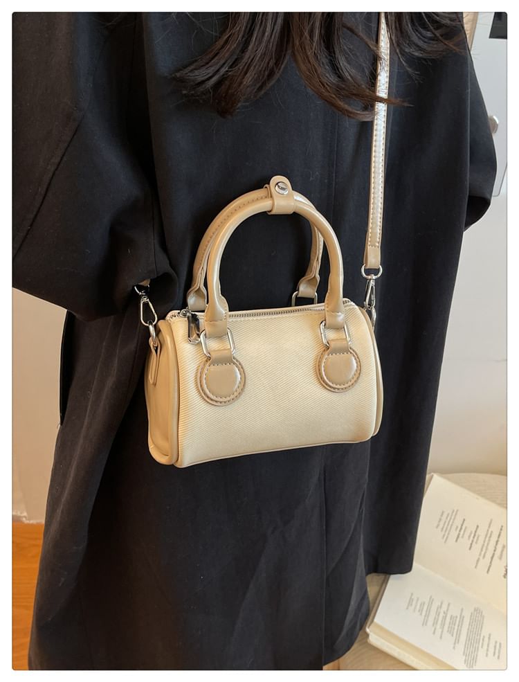 Panel Crossbody Boston Bag