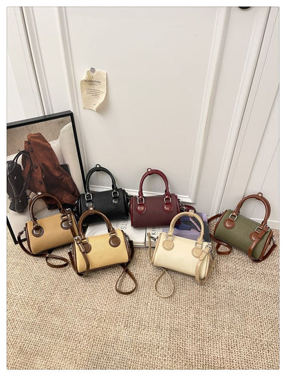 Panel Crossbody Boston Bag