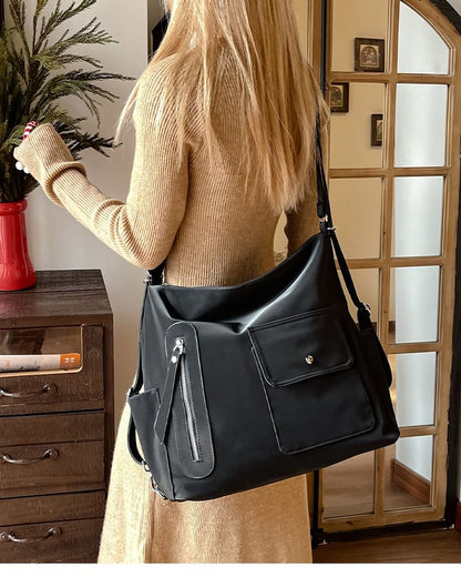 Flap Pocket Zip Crossbody Bag