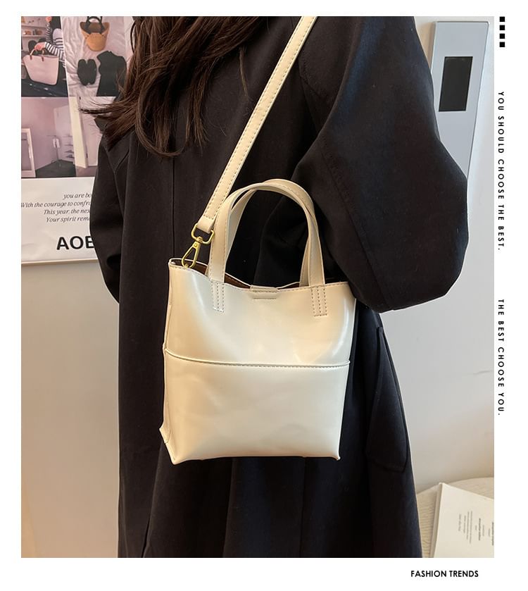 Panel Crossbody Tote Bag
