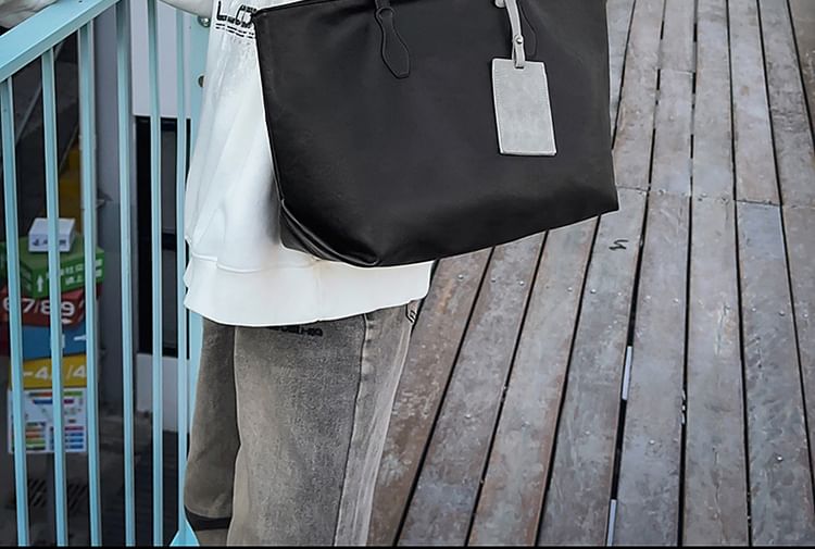 Faux Leather Tote Bag