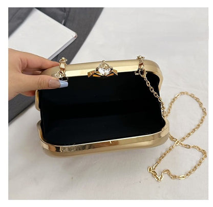 Rhinestone Top Handle Evening Bag