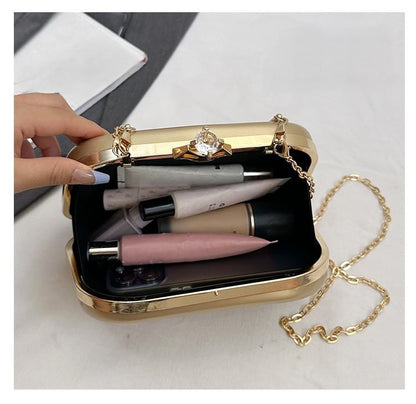 Rhinestone Top Handle Evening Bag
