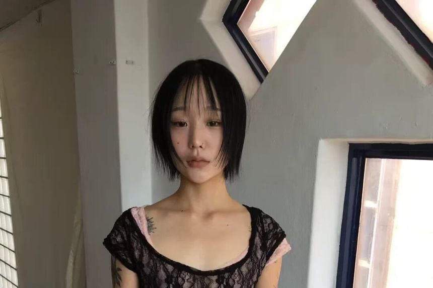 Off Shoulder Lace T-Shirt