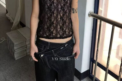 Off Shoulder Lace T-Shirt